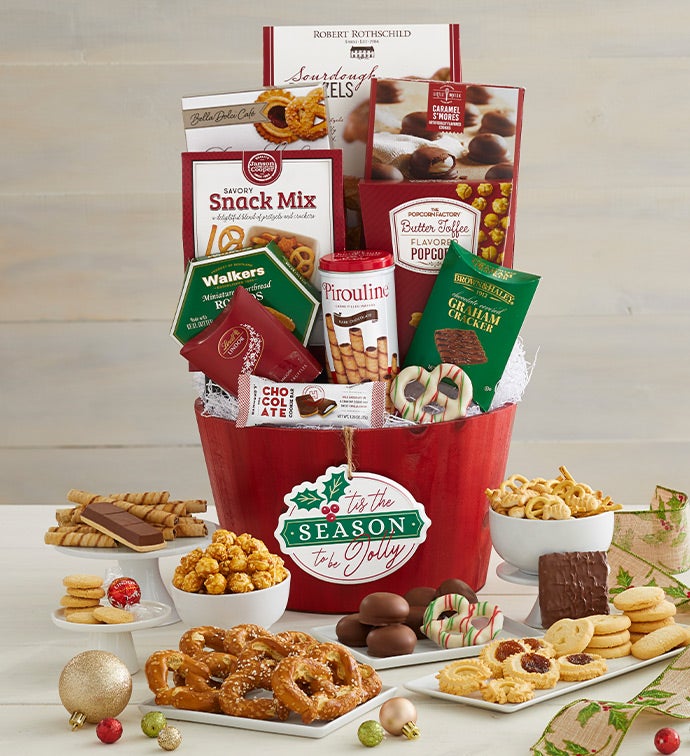Holiday Sentiments Ornament Bin - Red